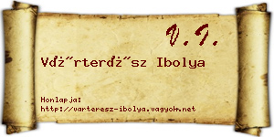 Várterész Ibolya névjegykártya