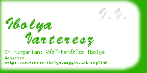 ibolya varteresz business card